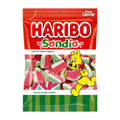 Haribo Sandia candy package with a cartoon character on a white background