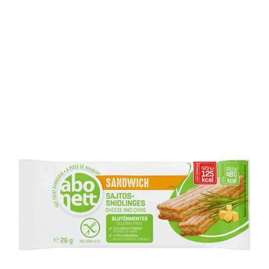 Abonett Sandwich Cheese & Chive Gluten-free Bar, 26 g