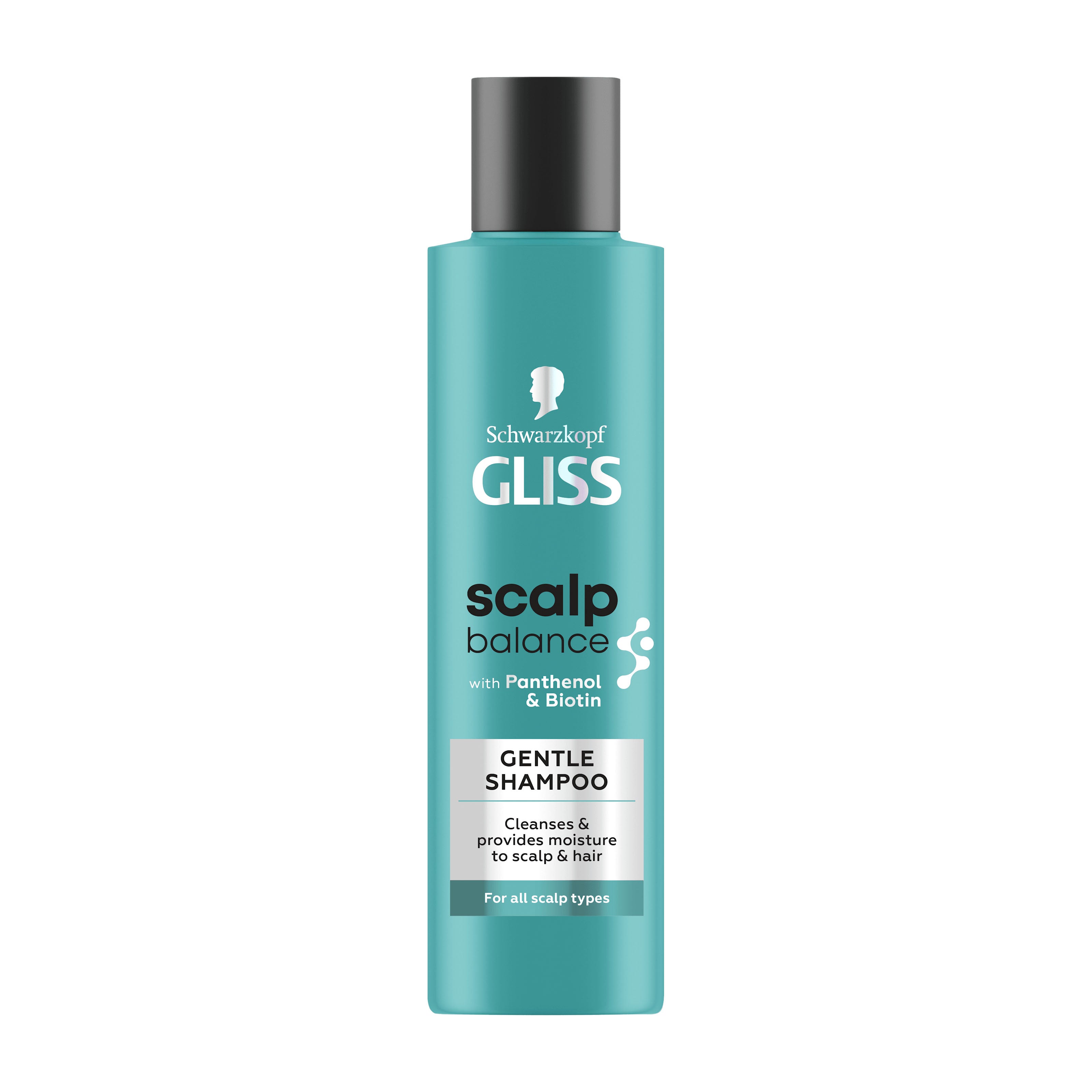 Schwarzkopf Gliss Scalp Balance Gentle Shampoo bottle on a white background