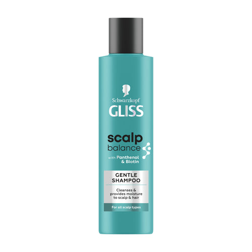 Schwarzkopf Gliss Scalp Balance Gentle Shampoo bottle on a white background
