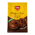 Schar gluten-free muffin choco packaging with a yellow and brown design.