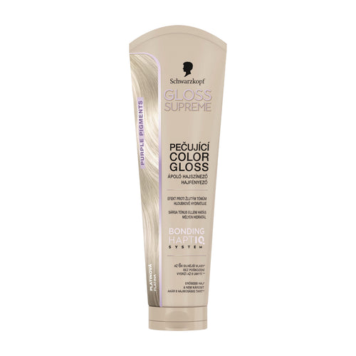 Schwarzkopf Gloss Supreme Platinum hair color treatment on a white background