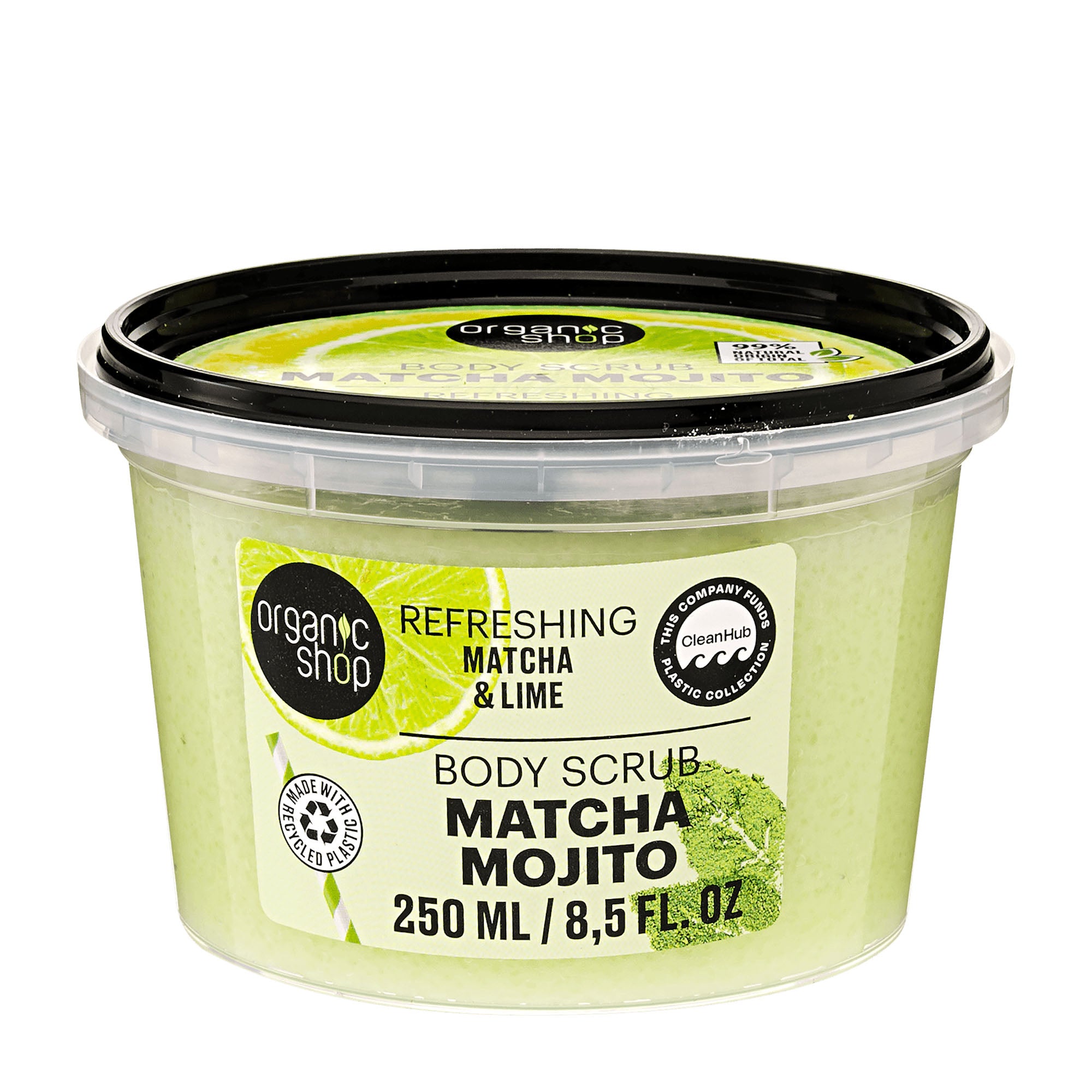 Organic Shop Gommage corporel rafraîchissant Matcha Mojito, 250 ml