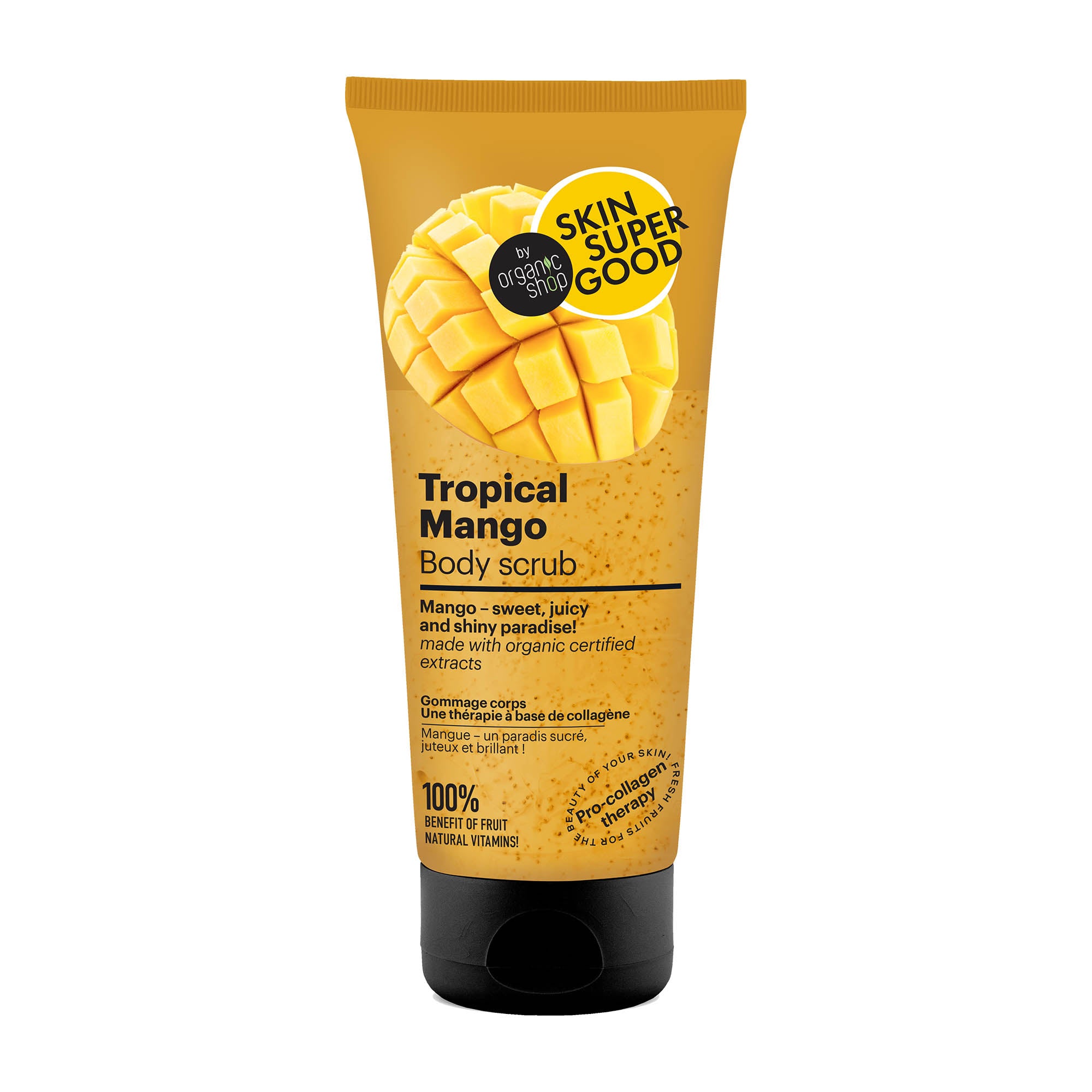 Skin Super Good Gommage corporel Mangue tropicale, 200 ml