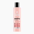 A bottle of Schwarzkopf GLISS Sealing Miracle sealing conditioner, featuring a light pink bottle with a dark gray cap, centered on a plain white background.