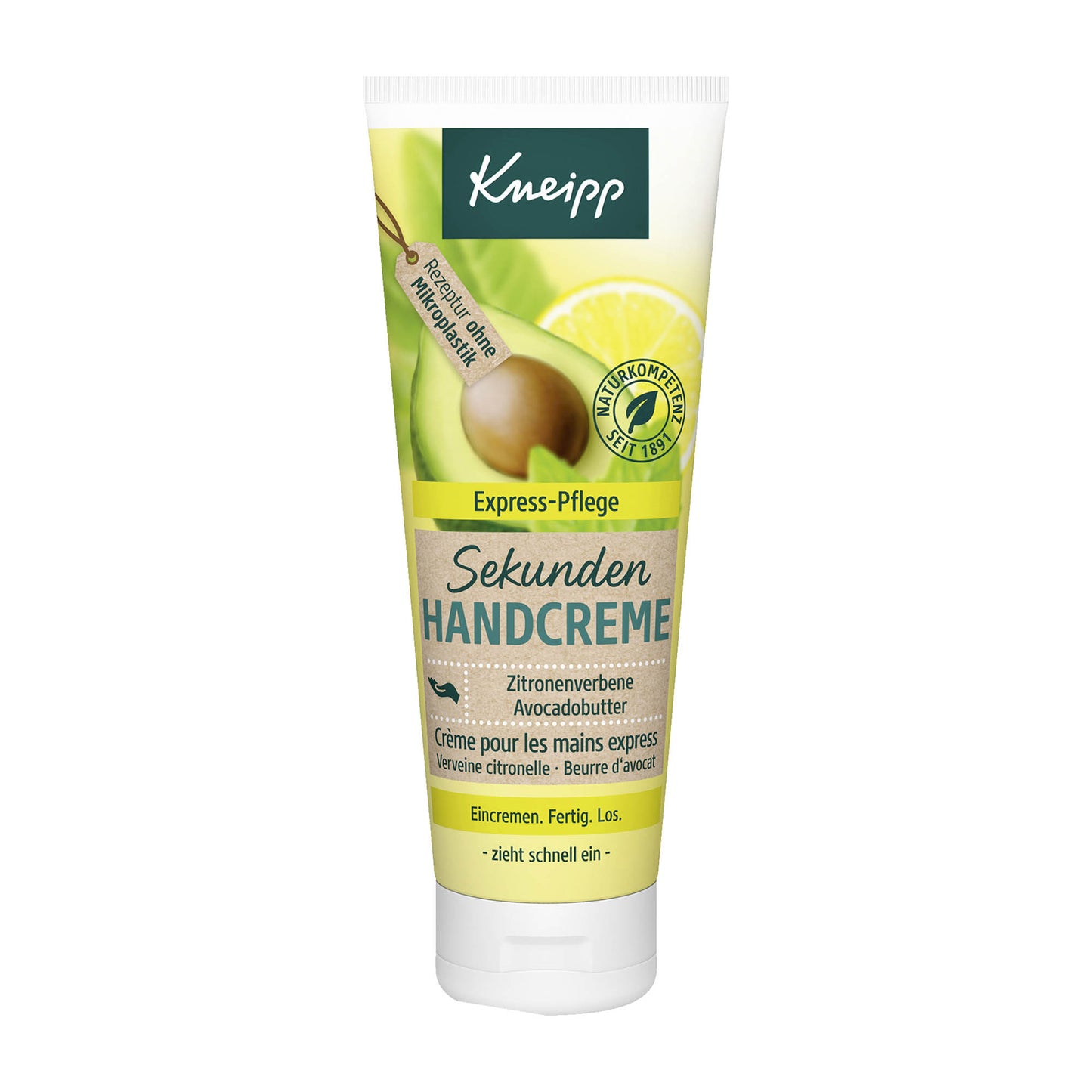 Kneipp Seconds lemon verbena & avocado butter express hand cream, 75 mL