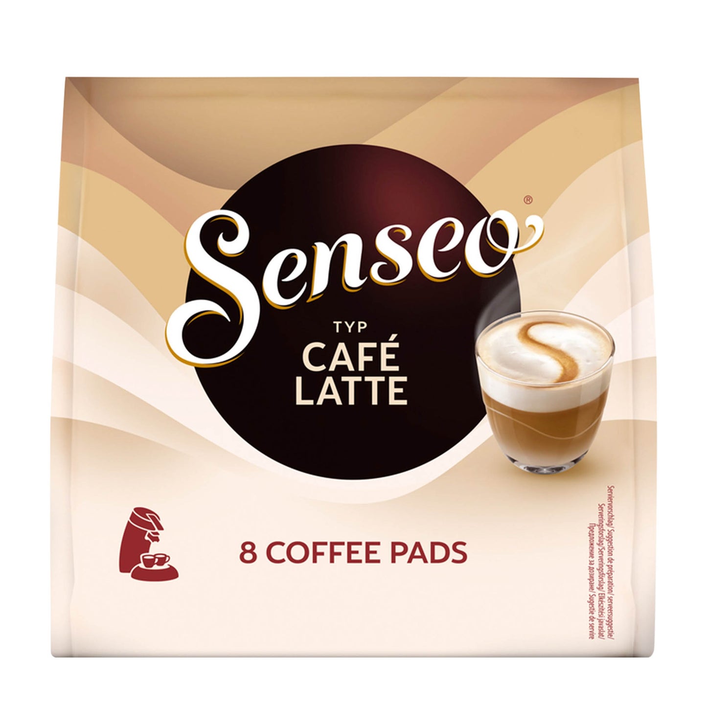 Senseo Cafe Latte Kaffeepads, 8 Stück