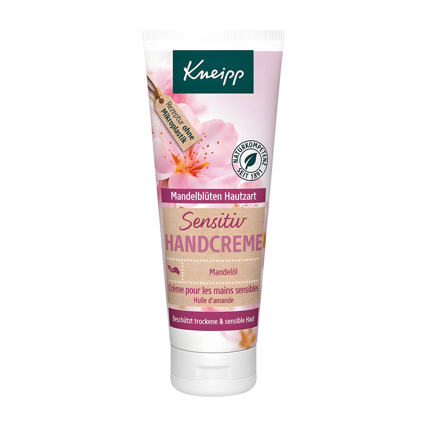 Kneipp Sensitive almond oil hand cream, 75 mL