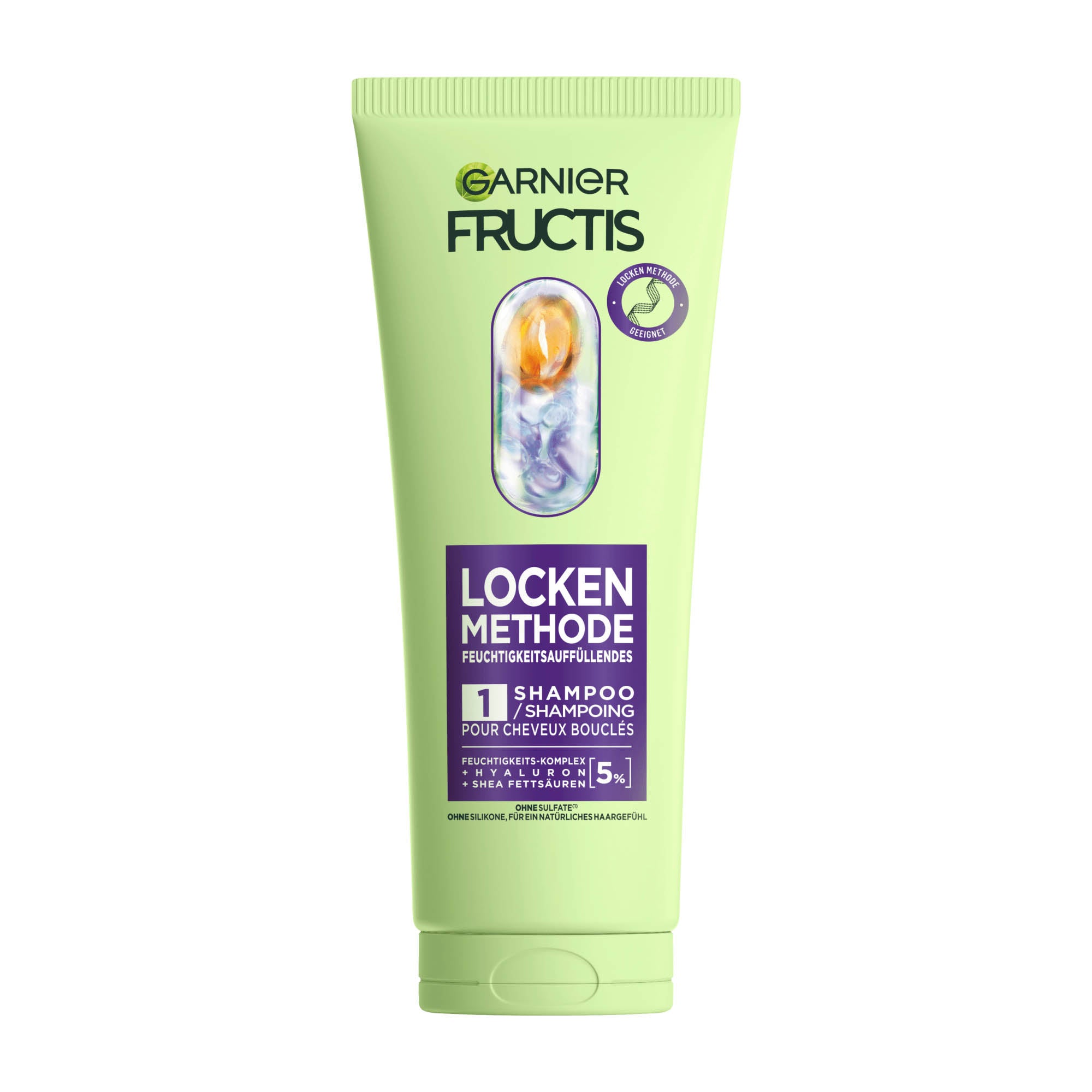Garnier Fructis Locken Methode Feuchtigkeit Shampoo, 200 ml