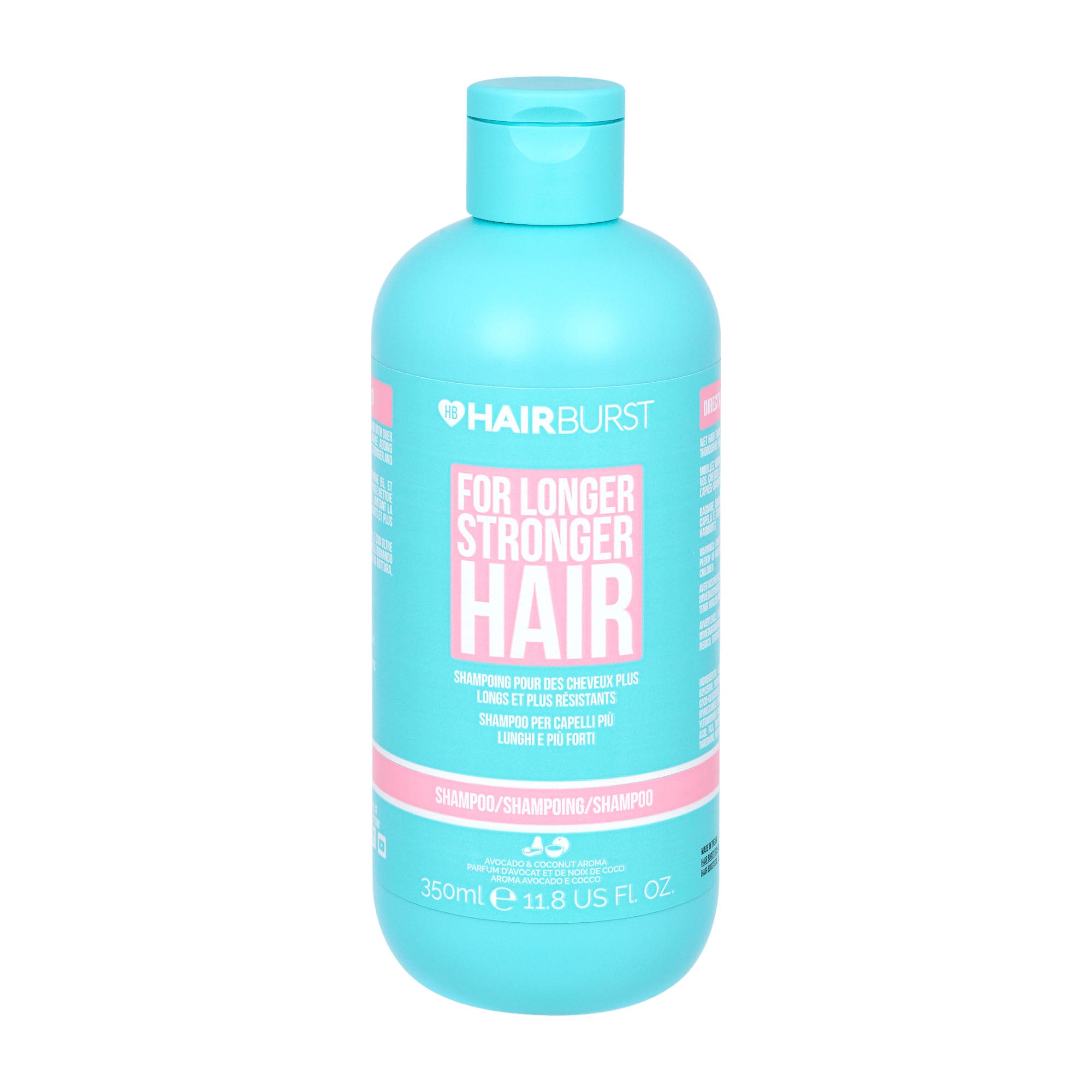 HAIRBURST Shampoing Avocat et Noix de coco pour des cheveux plus longs et plus forts, 350 ml