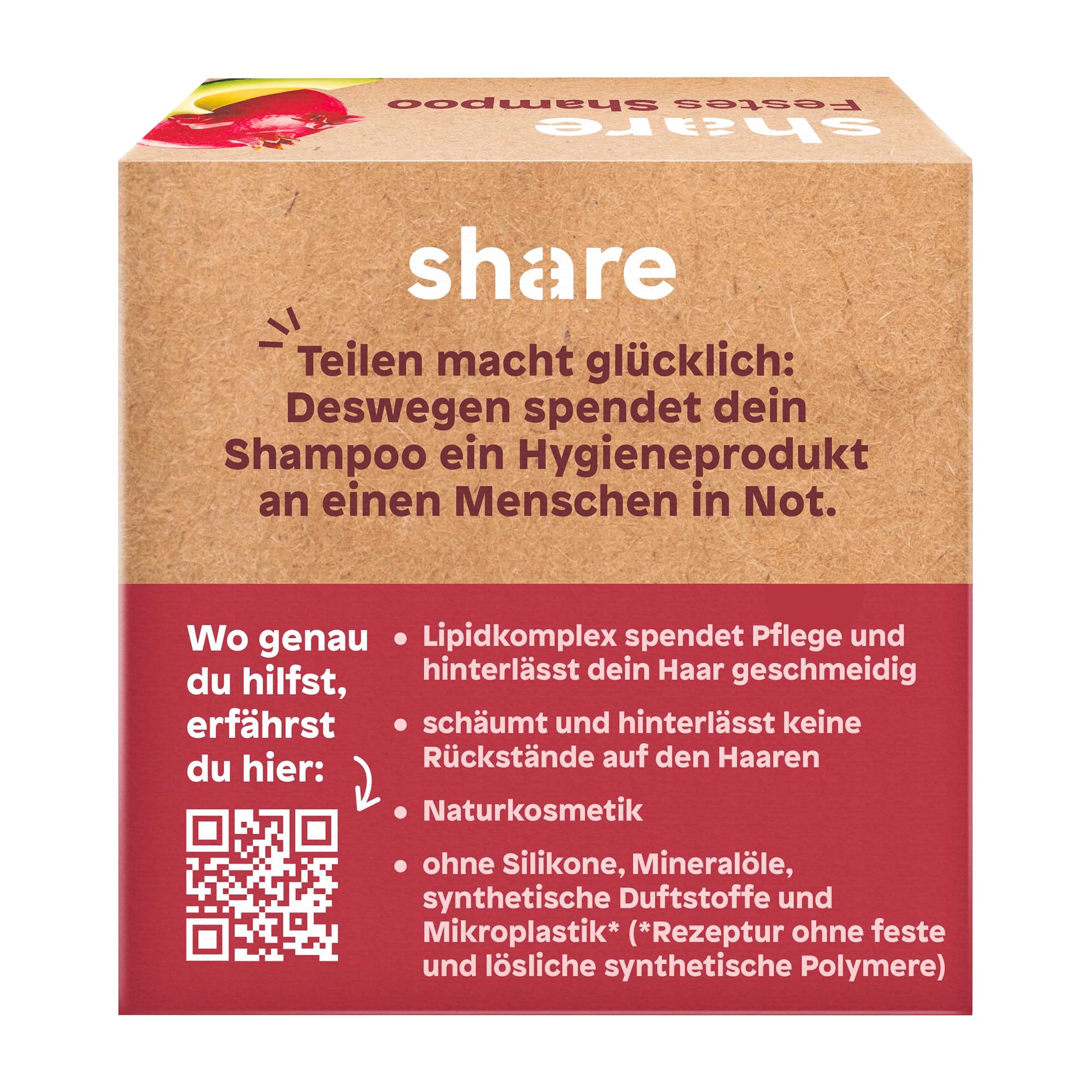 share Solid Shampoo Pomegranate & Avocado for normal hair, 60 g
