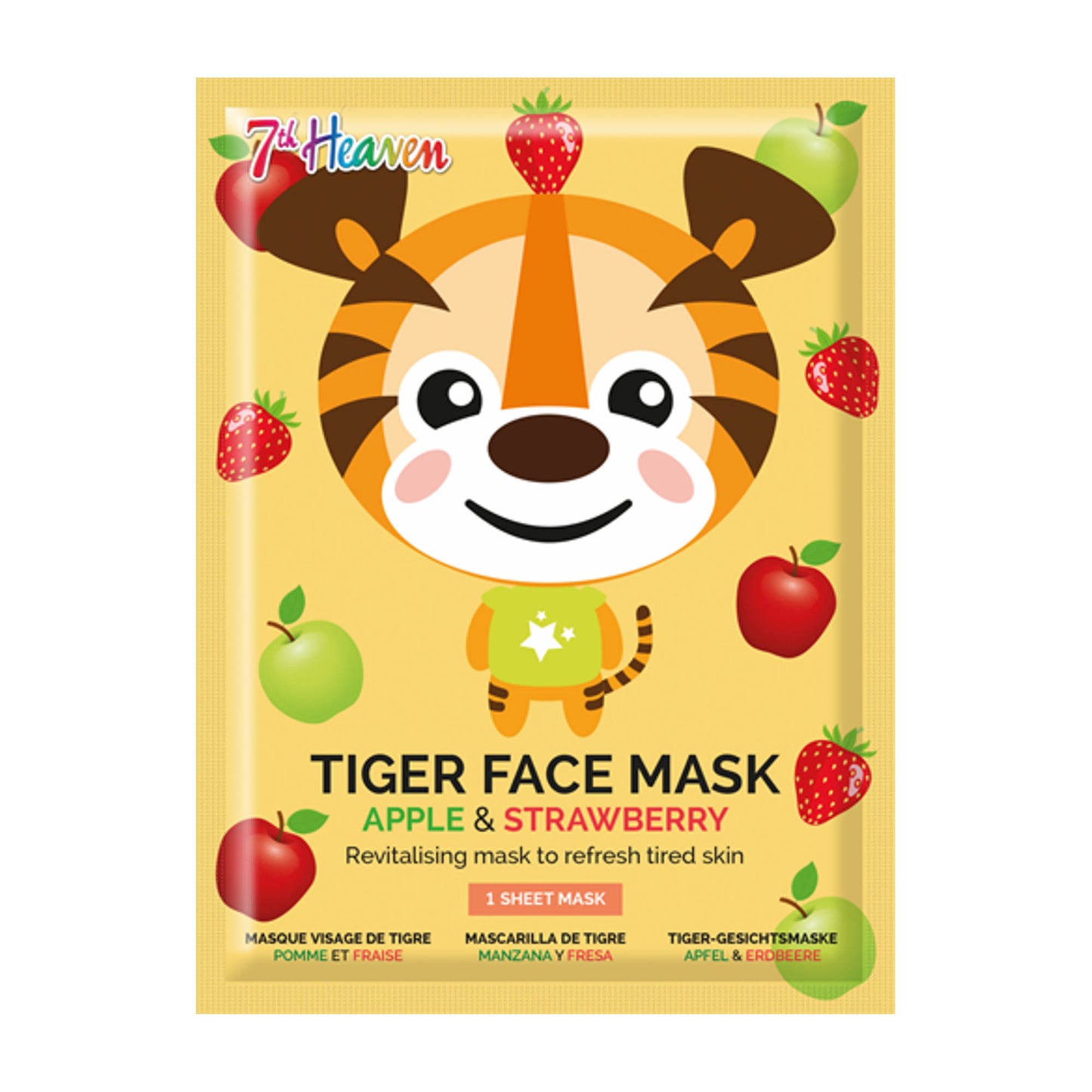 7th Heaven Tiger apple and strawberry sheet mask, 1 Count