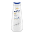Dove deeply nourishing shower gel bottle on a white background