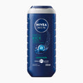 Nivea Men Fresh Kick shower gel bottle on a light gray background.