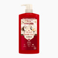 A bottle of Old Spice Gentle Man's Coconut & Vanilla body wash, Extra-Large size, featuring a red plastic bottle with a white pump dispenser and a detailed label on a clean white background.
