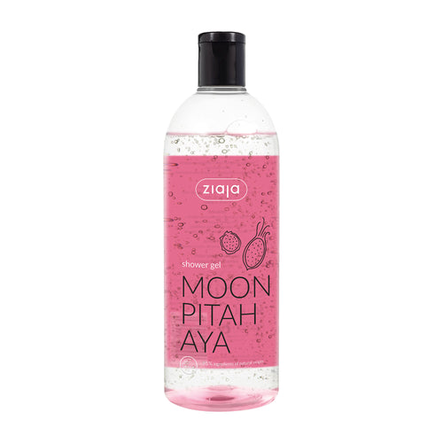 Ziaja Moon Pitahaya shower gel bottle on a white background