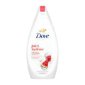 Dove Juicy Hydrate shower gel (450 ml) bottle on a white background