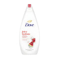 Dove Juicy Hydrate shower gel (720 ml) bottle on a white background