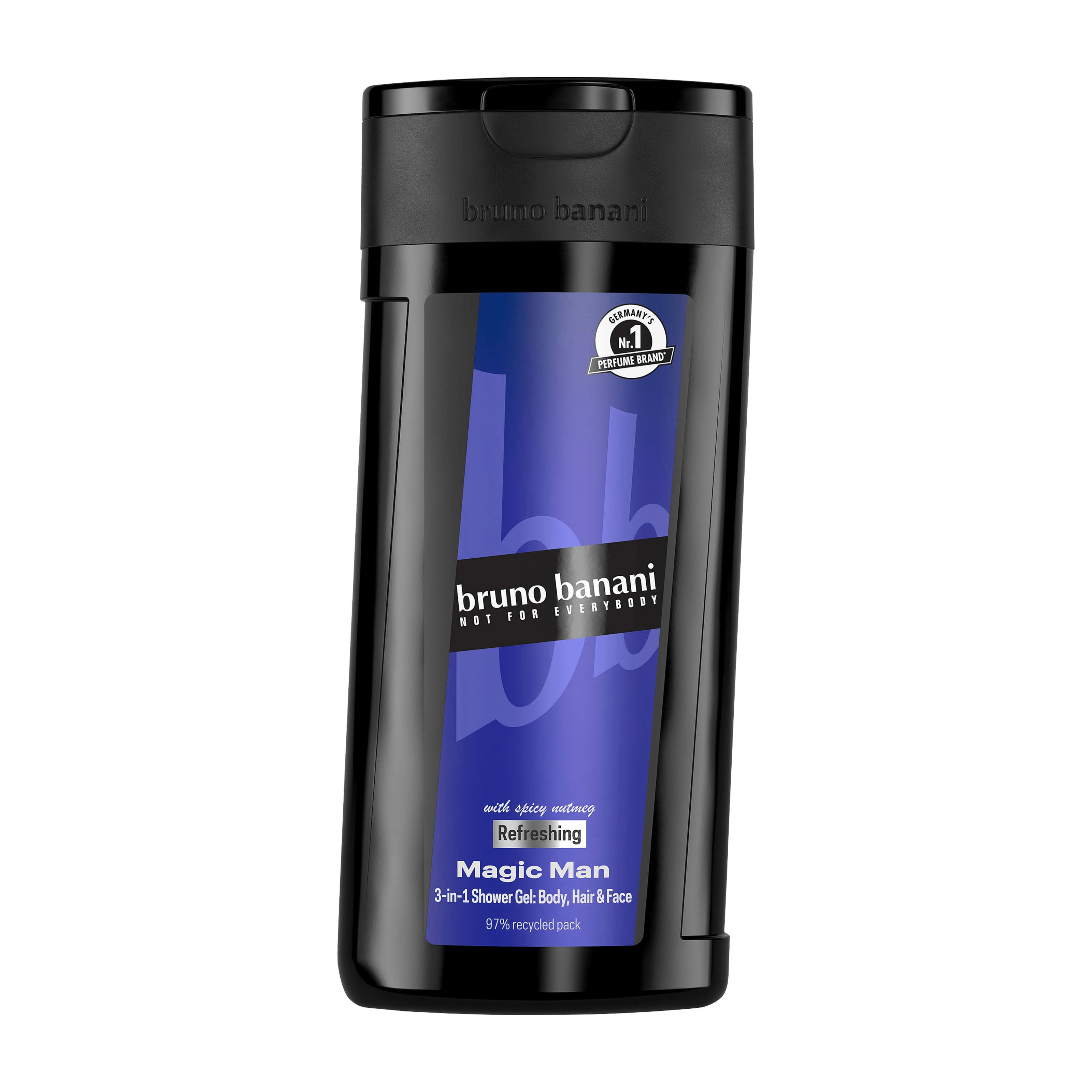 Bruno Banani Magic Man shower gel packaging on a white background