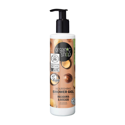 organic shop Macadamia & Avocado nourishing shower gel, 280 mL