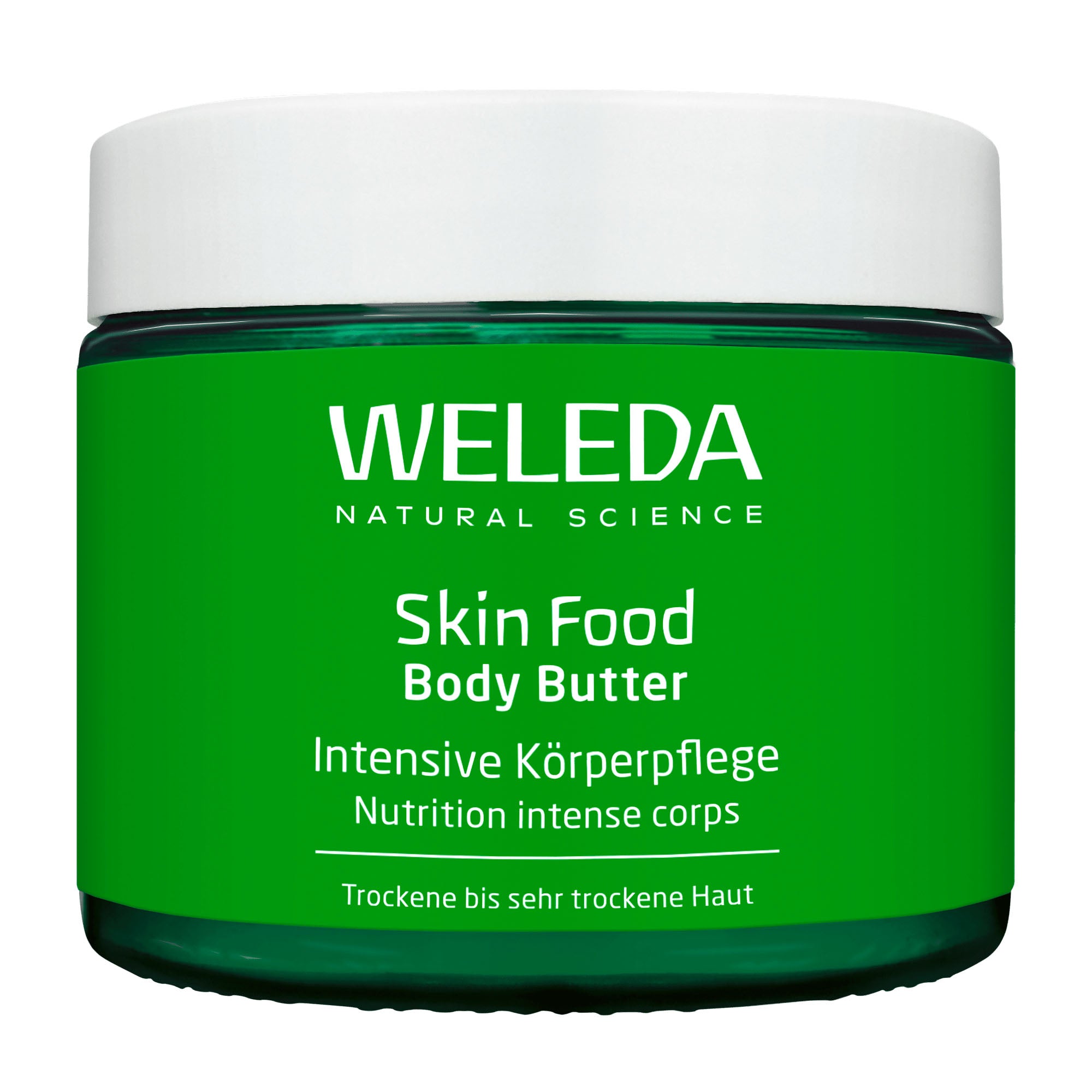 Weleda Skin Food Body Butter jar on a white background