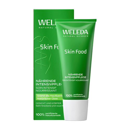 Weleda Skin Food Nourishing Intensive Care Cream tube and packaging on a white background