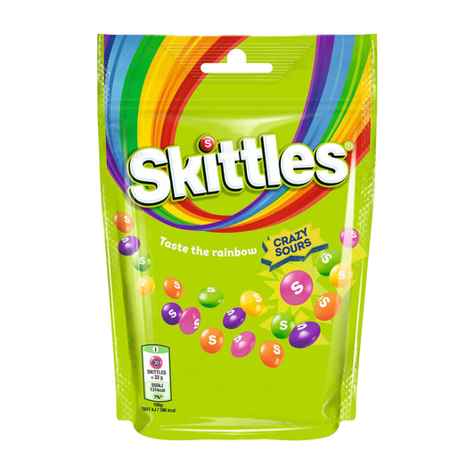 Skittles Crazy Sours Kaudragees, 136 g