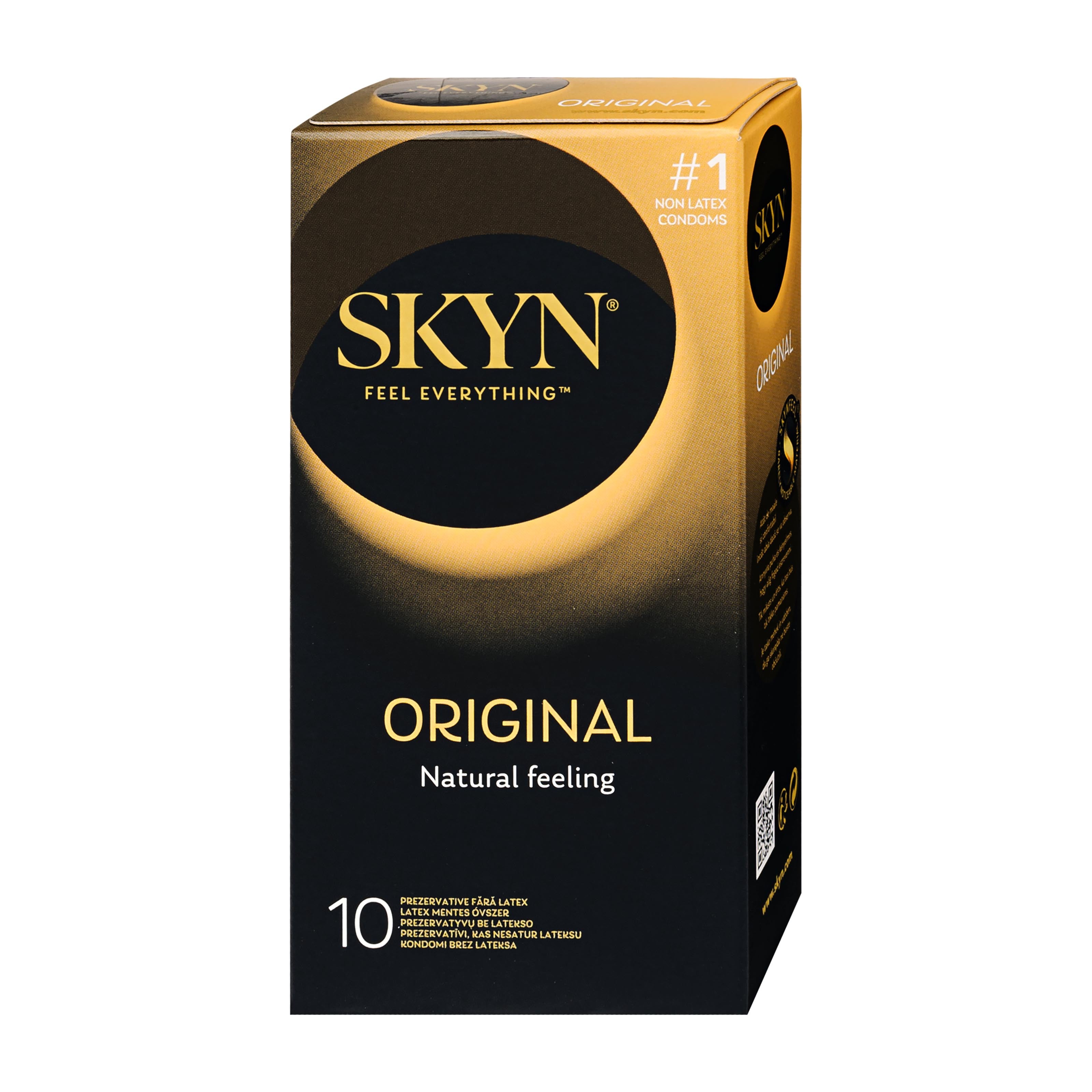 Skyn Original latex-free condoms packaging on a white background