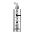 A bottle of Hair Chemist sleek Anti-humidity shine coat styling spray with a pump dispenser, labeled for hair use.