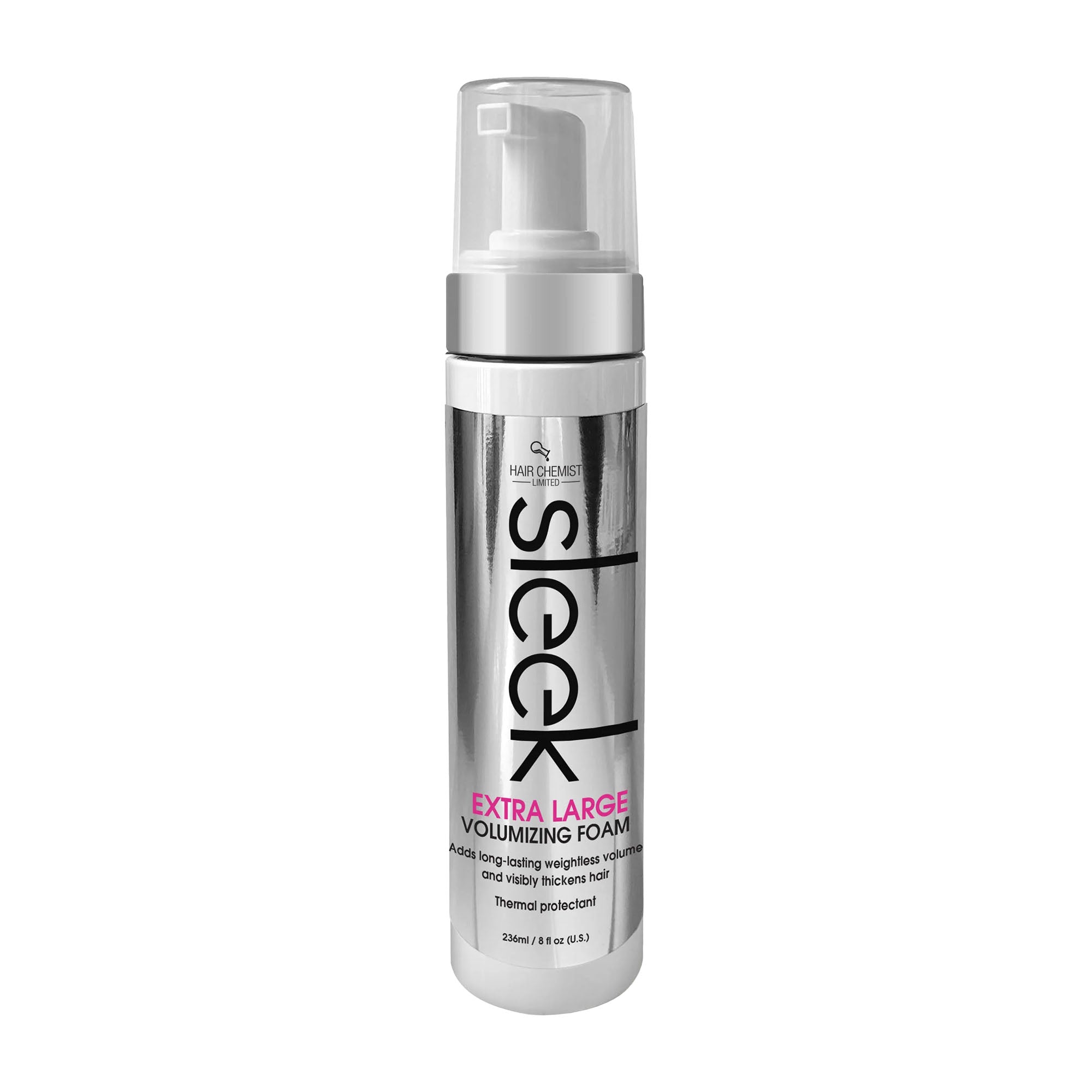Hair Chemist Sleek Extra Large Volumizing Foam bottle on a white background