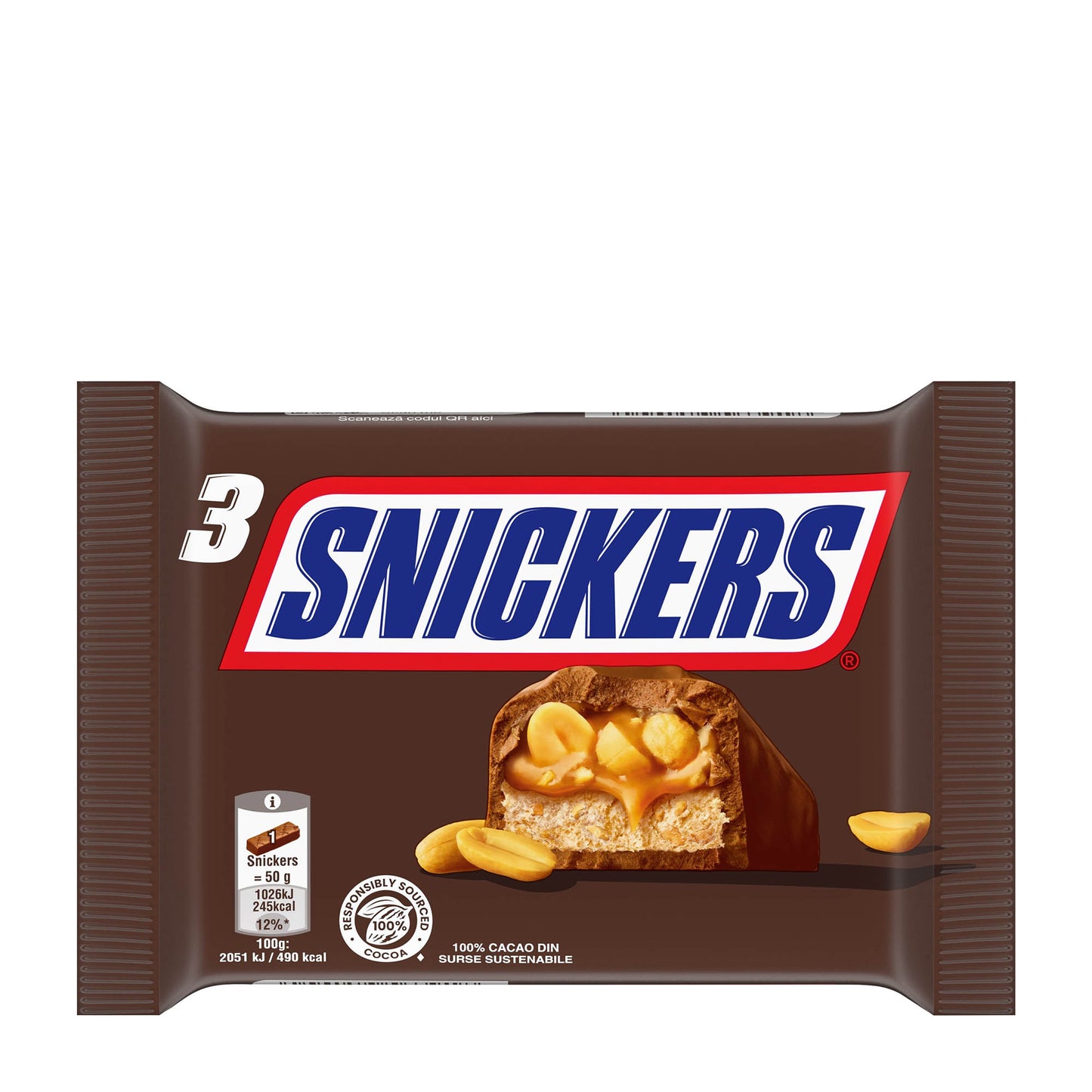 Snickers Milchschokoladeriegel, 150 g