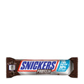 Snickers Protein Bar packaging on a white background.