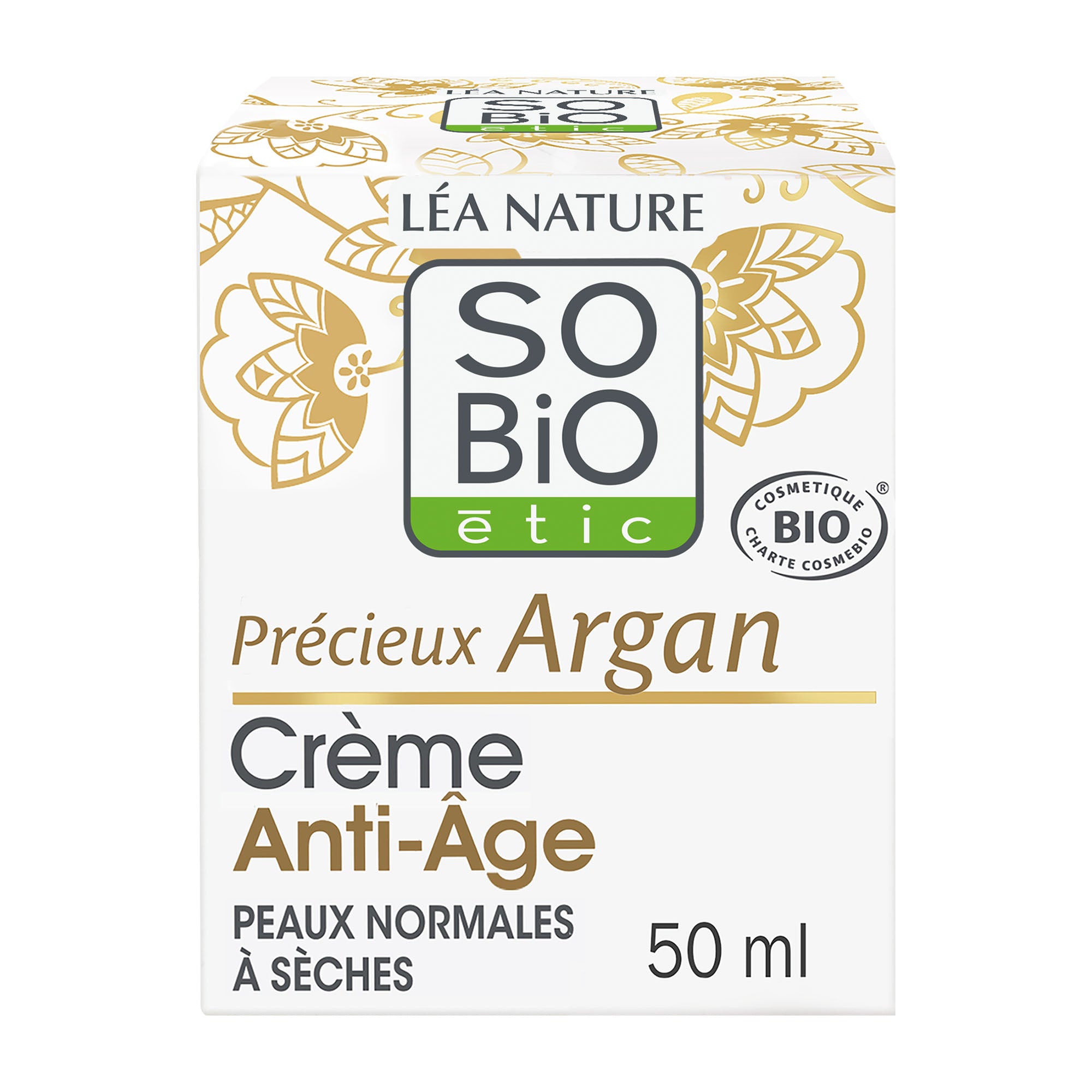 SO'BIO ETIC Anti-Aging Day Cream Précieux Argan, 50 mL