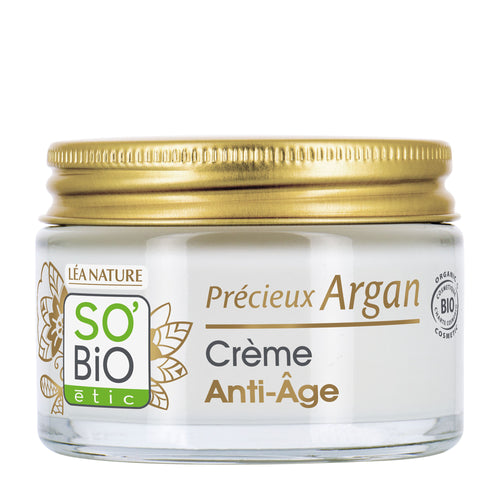 SO'BIO ETIC Crème de Jour Anti-Âge Précieux Argan, 50 mL