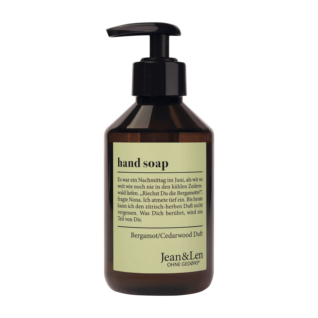 Jean&Len Savon pour les mains Bergamote et Bois de Cèdre, 250 mL