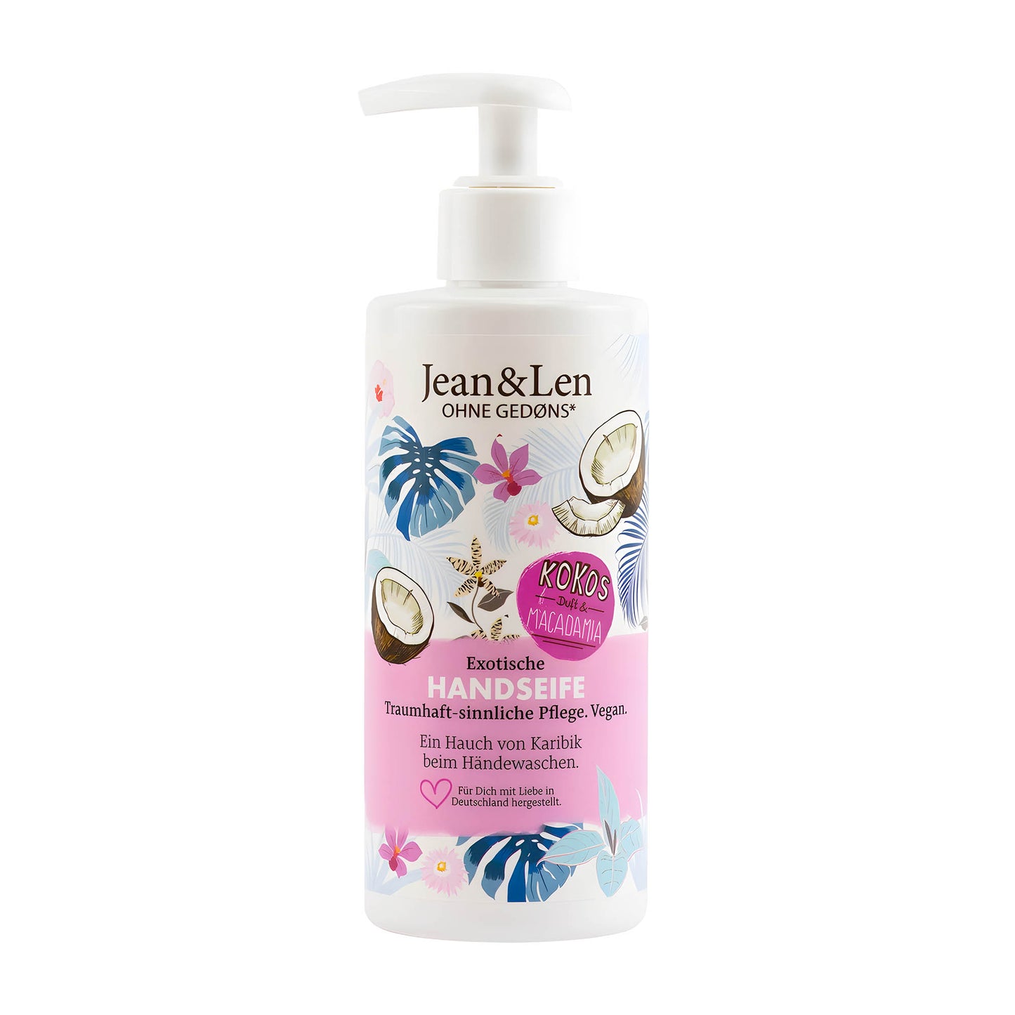 Jean&Len Exotic coconut & macadamia hand soap, 250 mL