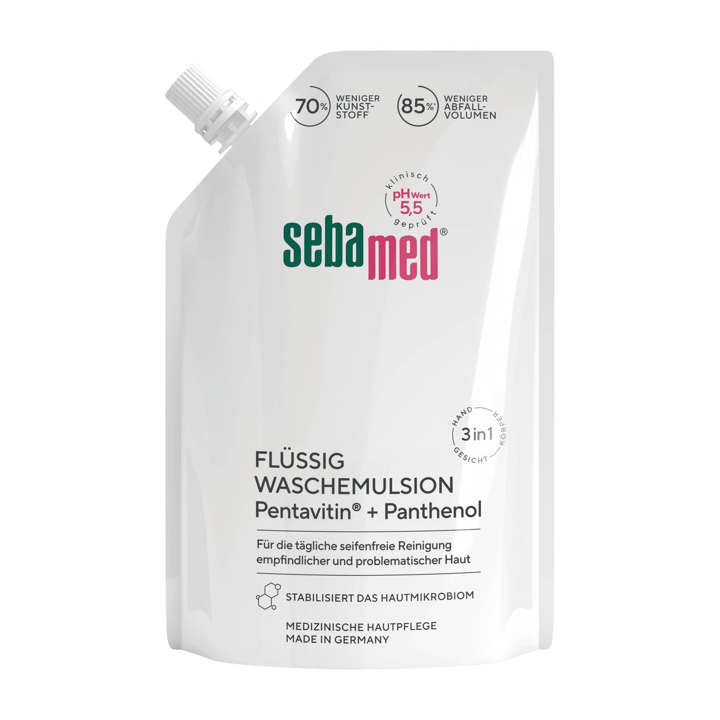 sebamed Seifenfreie Flüssige Handwaschemulsion Nachfüller, 400 ml