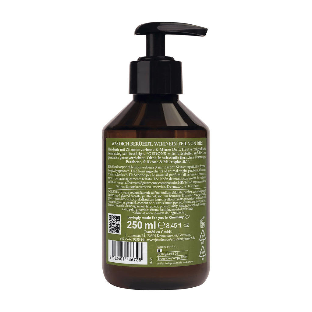 Jean&Len Savon pour les mains Citron Verveine et Menthe, 250 ml