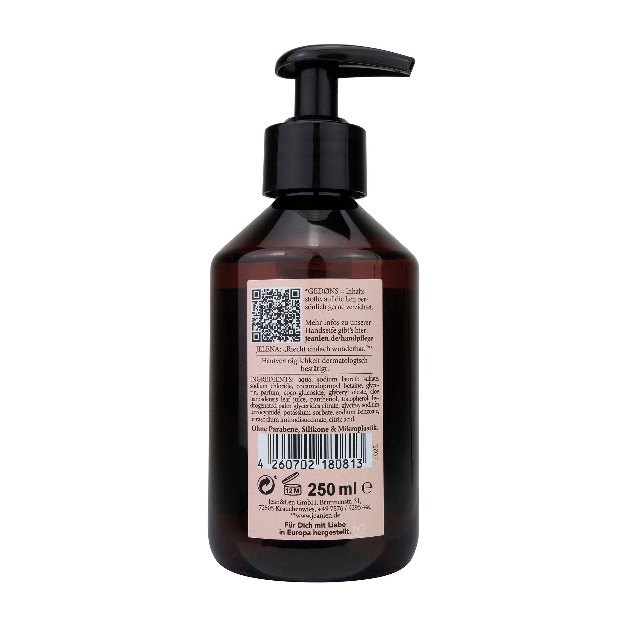 Jean&Len Savon pour les mains Pivoine et Litchi, 250 ml