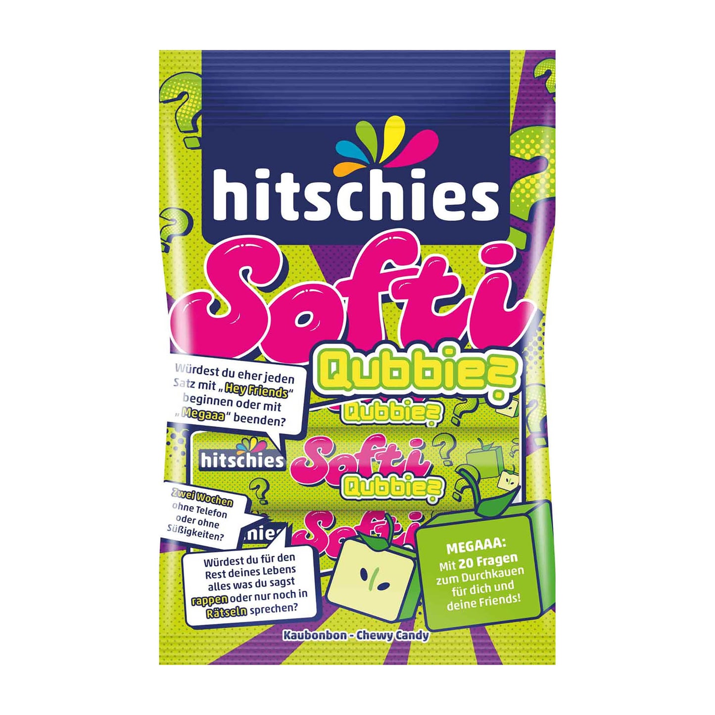 hitschies Softi Qubbies Kaubonbon Apfel, 80 g