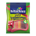 A package of hitschies Sour Dragon Tongues mix, featuring an illustration of a dragon and the gummy candies in the package.