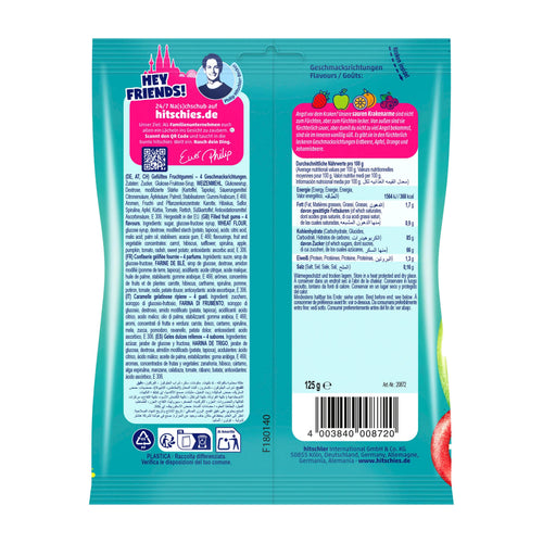 hitschies Gummy Candy Sour Octopus Arms, 125 g