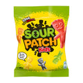 A package of Sour Patch Kids gummy candy featuring character shapes and the brand name in bold lettering against a green background.