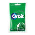 Packaging of Orbit Spearmint chewing gum, showing a green background with the Orbit logo and the text 'Spearmint' indicating the flavor, with a count of 21 pieces.