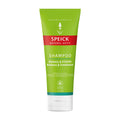 Speick shampoo tube with green and red label on a white background