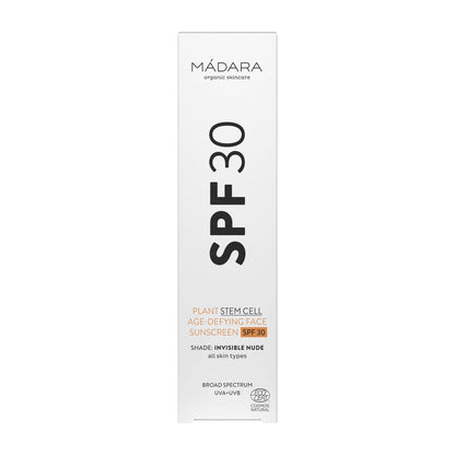 MADARA SPF30 plant stem cell age-defying face sunscreen, 40 mL