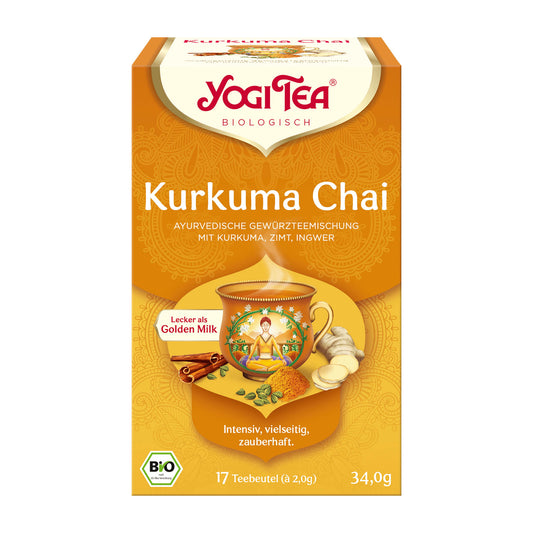 YOGI TEA Kurkuma Chai Gewürztee, 17 Stück