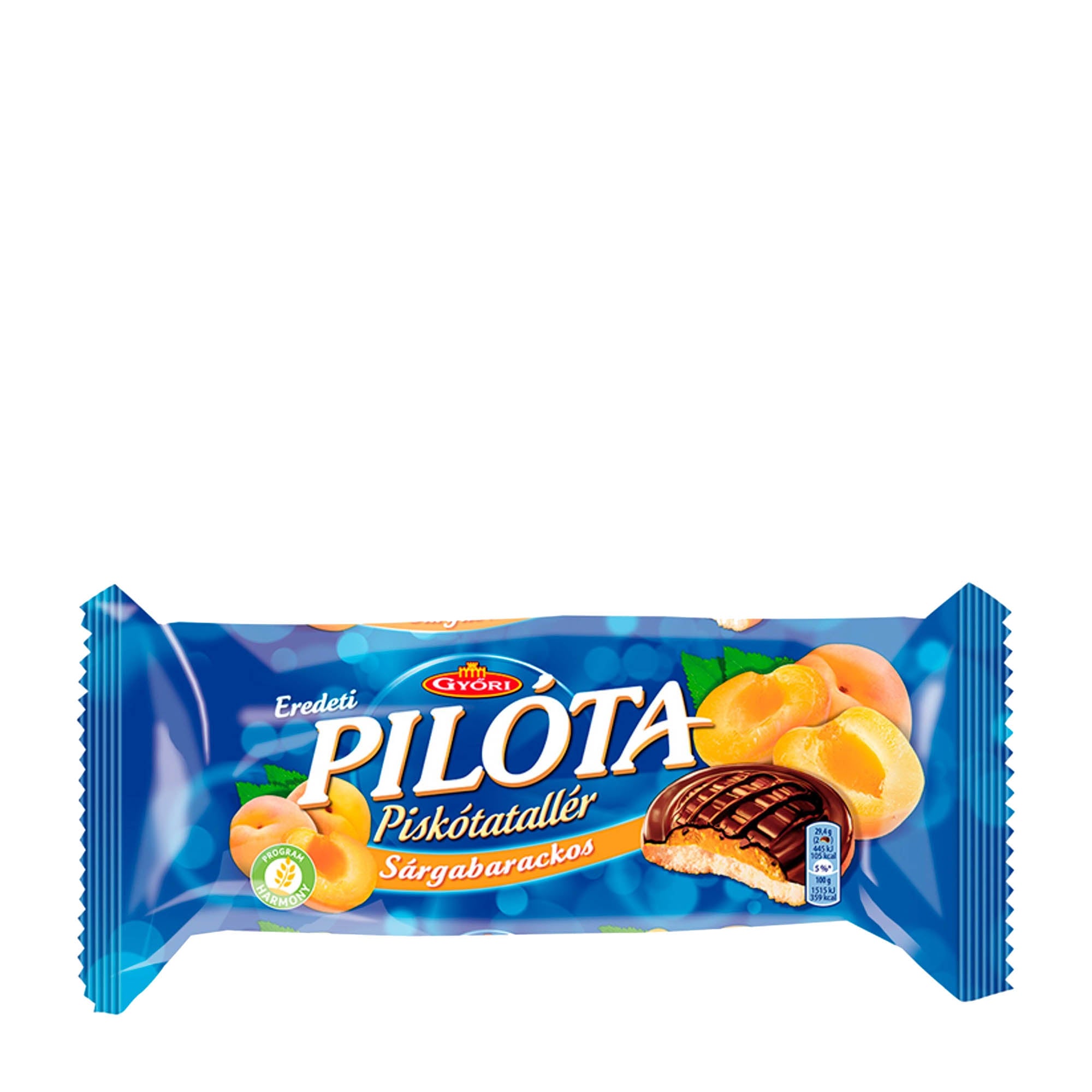 Győri Pilóta Gâteau éponge ronds, gelée d'abricot, 147 g