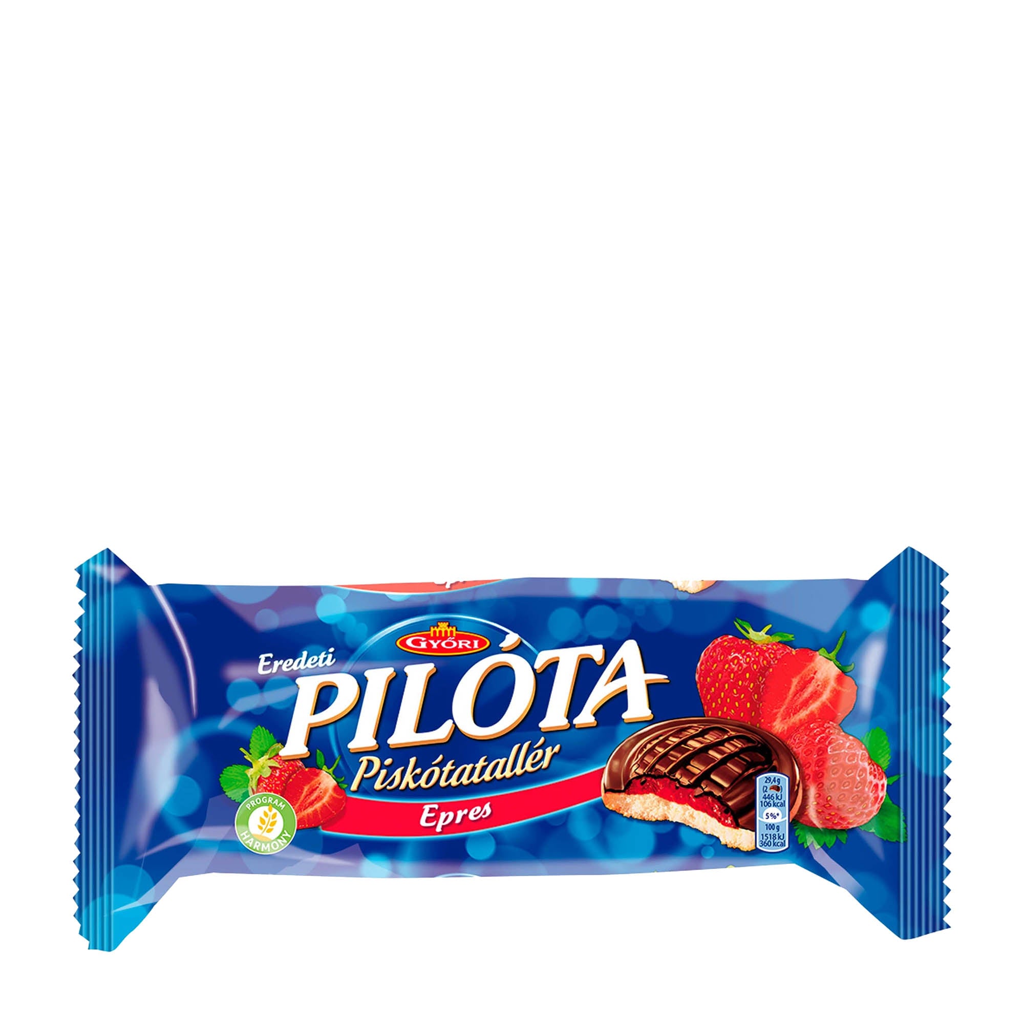 Győri Pilóta Gâteau éponge ronds gelée de fraise, 147 g