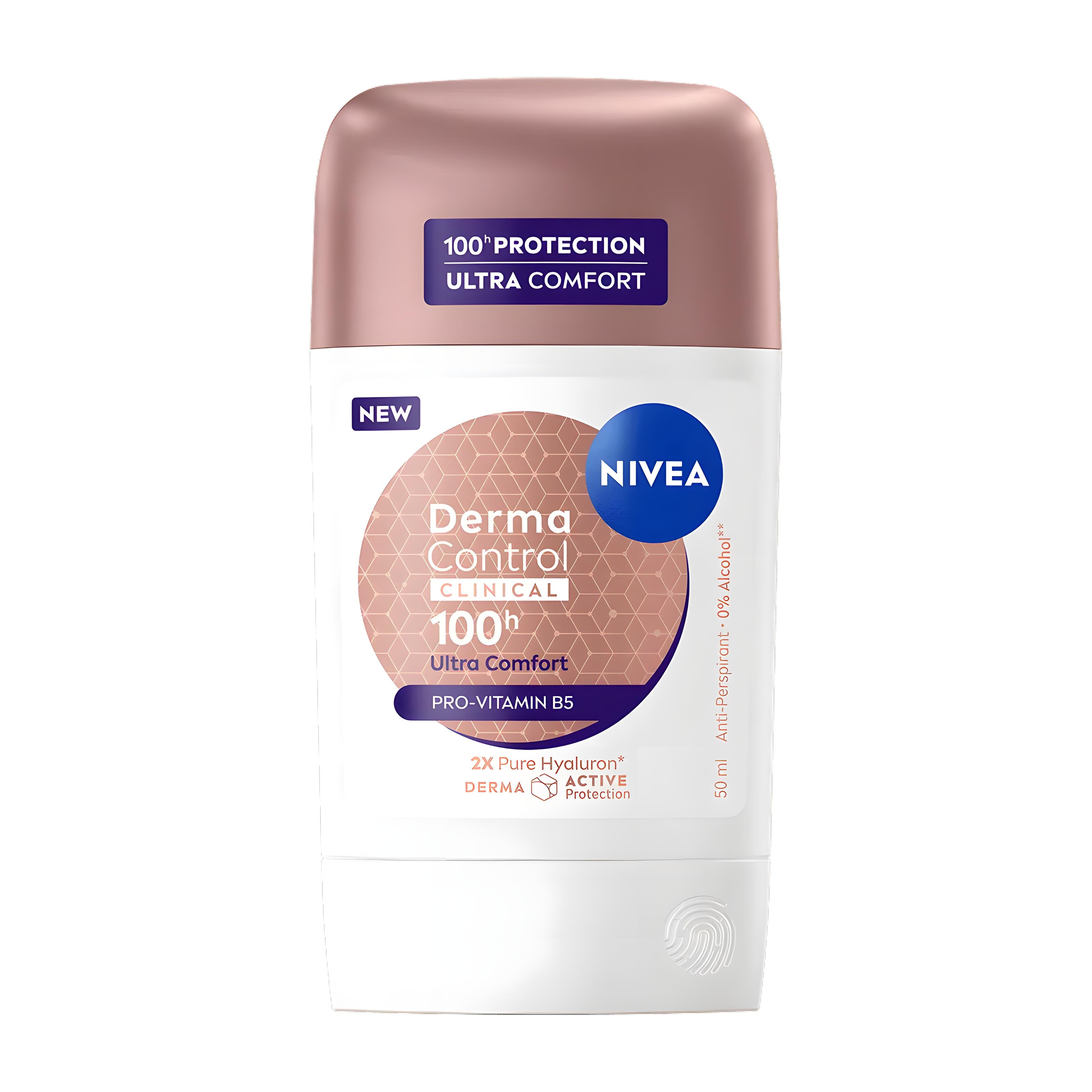 Nivea Derma Control Clinical Ultra Comfort antiperspirant stick on a white background